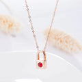 Heart Pendant Rose Gold Necklace