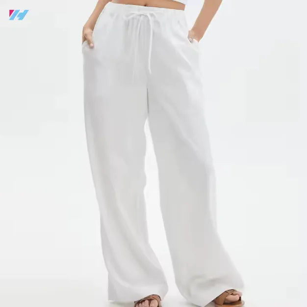 White Wide Leg Trousers